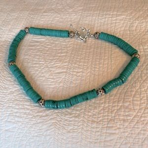 Faux turquoise necklace